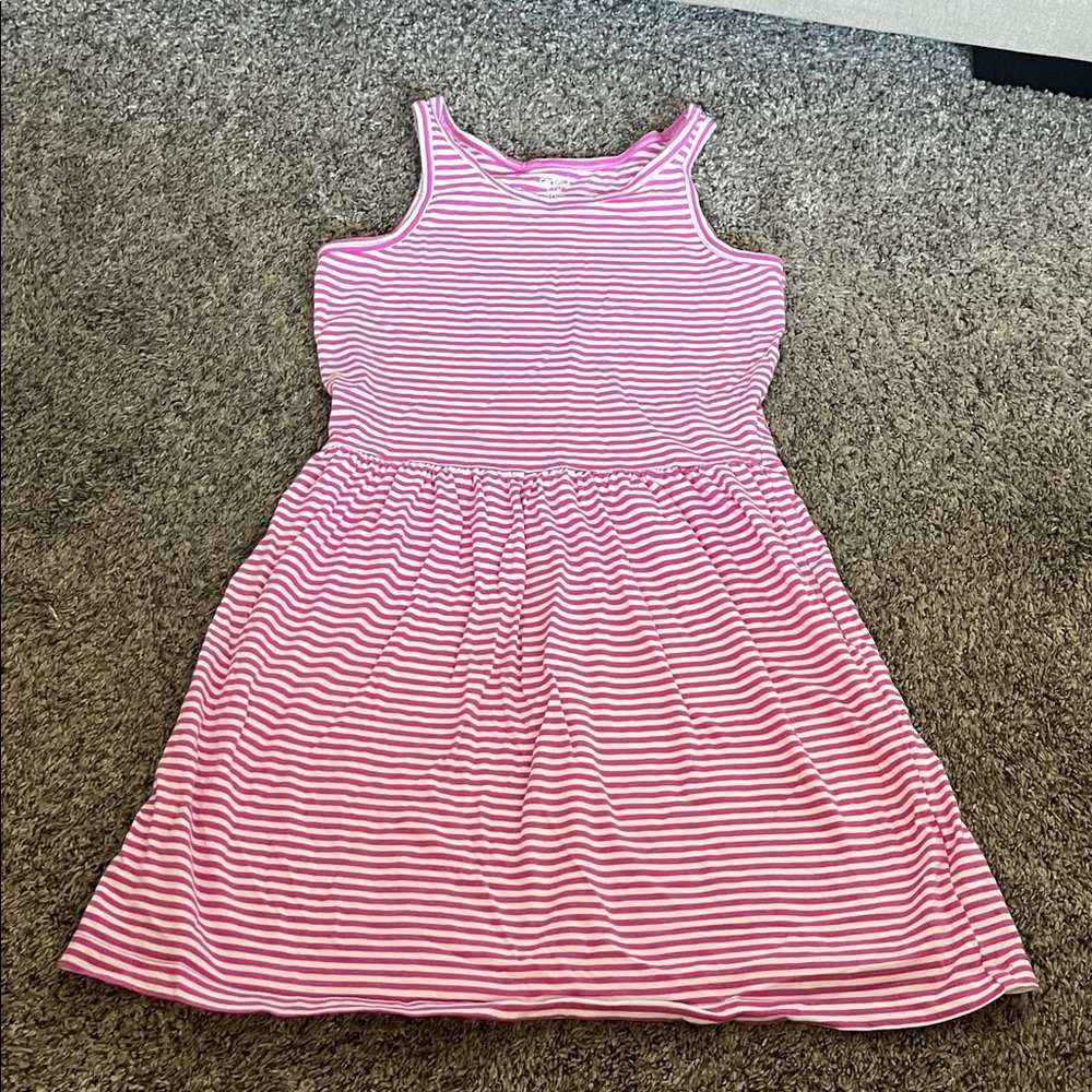 Carter's Pink and White Striped Casual Dress
